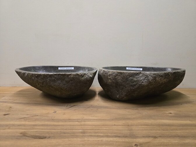 2 waskommen uit 1 steen - 40x33x15cm - FL23367