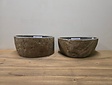 2 waskommen uit 1 steen - 37x30x15cm - FL23369