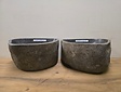 2 waskommen uit 1 steen - 31x28x15cm - FL23371