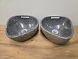 2 waskommen uit 1 steen - 31x30x15cm - FL23372