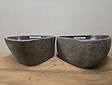 2 waskommen uit 1 steen - 36x29x15cm - FL23373