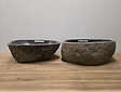 2 waskommen uit 1 steen - 43x33x15cm - FL23374