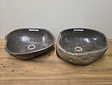 2 waskommen uit 1 steen - 43x33x15cm - FL23374