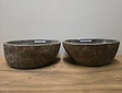 2 waskommen uit 1 steen - 38x29x15cm - FL23380