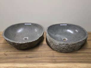 2 waskommen uit 1 steen - 50x45x15cm - FL23388