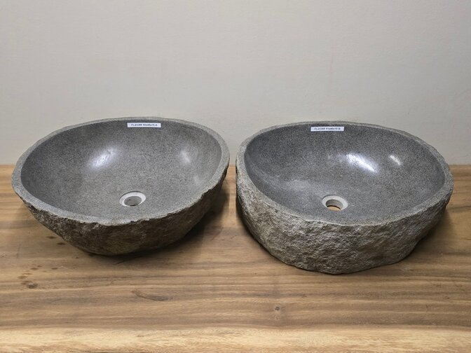 2 waskommen uit 1 steen - 50x45x15cm - FL23388