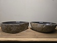 2 waskommen uit 1 steen - 58x45x15cm - FL23389