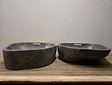 2 waskommen uit 1 steen - 53x49x15cm - FL23390
