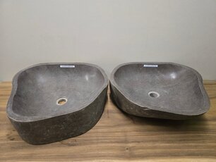 2 waskommen uit 1 steen - 53x49x15cm - FL23390
