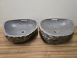 2 waskommen uit 1 steen - 49x43x15cm - FL23394