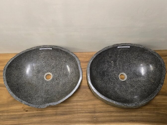 2 waskommen uit 1 steen - 57x46x15cm - FL23395