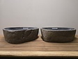 2 waskommen uit 1 steen - 52x45x15cm - FL23396