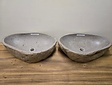 2 waskommen uit 1 steen - 56x35x15cm - FL23397