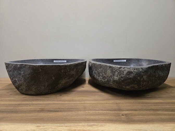 2 waskommen uit 1 steen - 44x40x15cm - FL23398