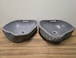 2 waskommen uit 1 steen - 44x40x15cm - FL23398