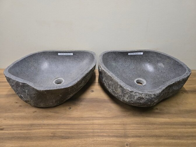 2 waskommen uit 1 steen - 44x40x15cm - FL23398