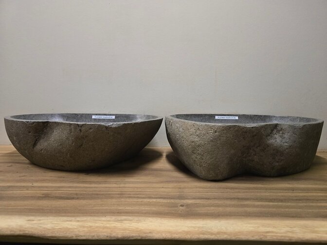 2 waskommen uit 1 steen - 53x41x15cm - FL23400