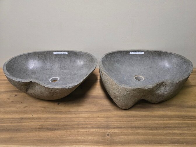 2 waskommen uit 1 steen - 53x41x15cm - FL23400