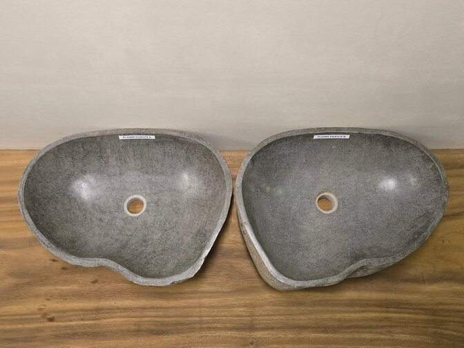 2 waskommen uit 1 steen - 53x41x15cm - FL23400