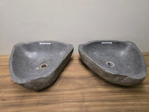 2 waskommen uit 1 steen - 50x45x15cm - FL23401