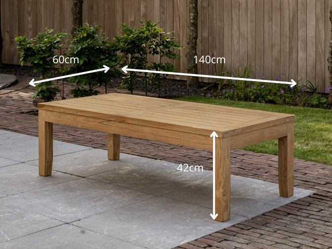 New Ibiza salontafel 60x140cm