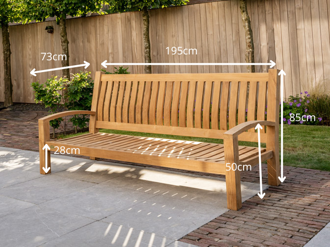 Teak Loungebank Modena