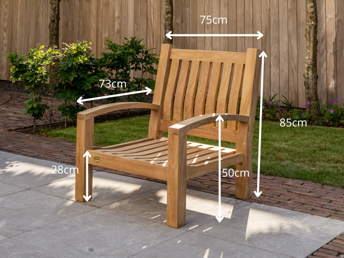 Teak loungestoel Modena