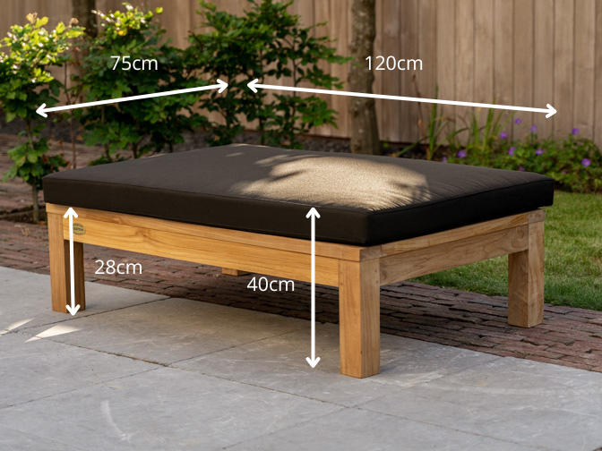 Kussen voor salontafel Modena - Zwart