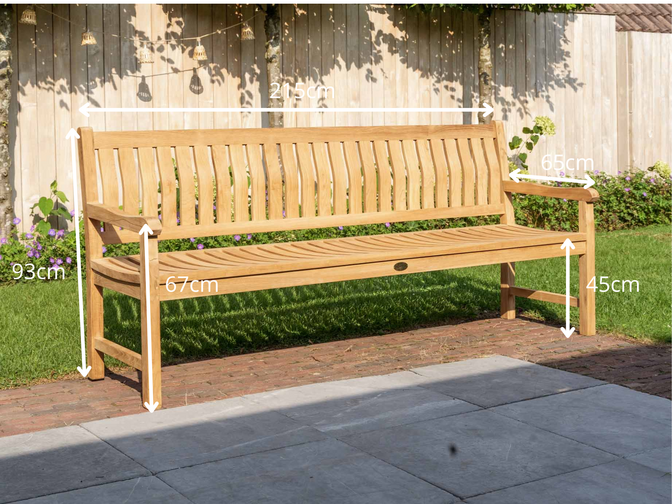 Teak tuinbank Bergamo 215cm