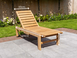 Teak ligbed Mugello Sunlounger