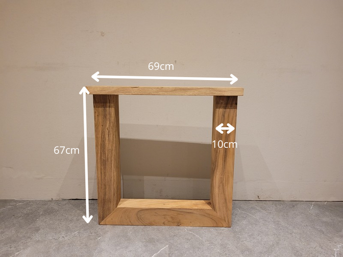 Houten tafelpoot U (per set)