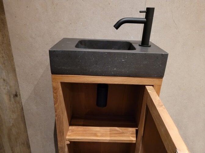 Teak toiletkastje 40x22x71cm - Naturel