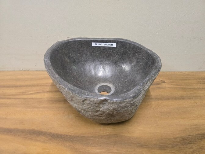 Waskom Natuursteen - 34x29x15cm - FL23431