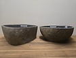 2 waskommen uit 1 steen - 41x38x15cm - FL23456