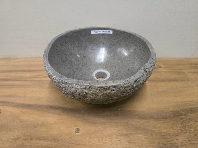 Waskom Natuursteen - 34x33x15cm - FL23460