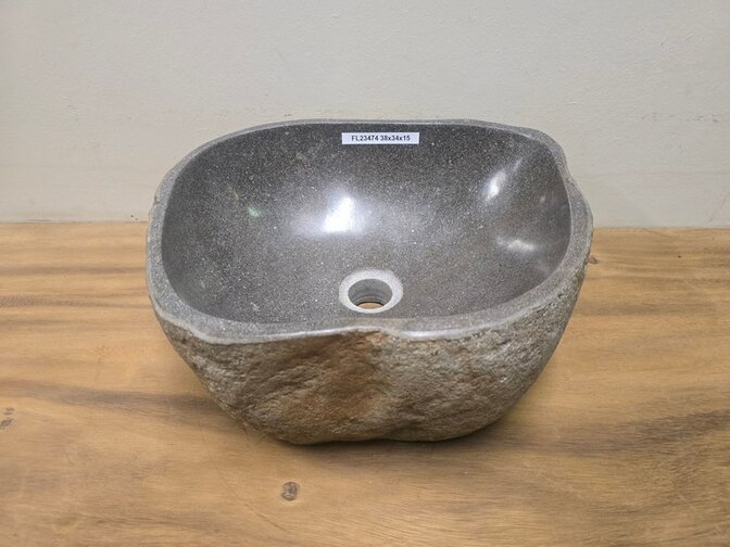 Waskom Natuursteen - 38x34x15cm - FL23474