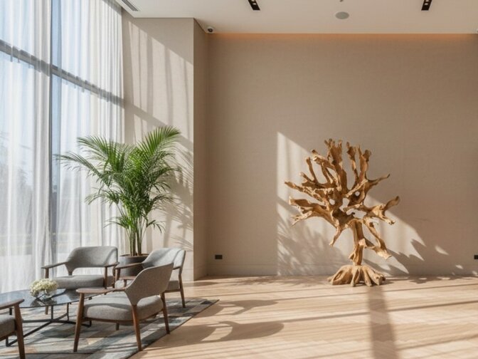 Teak Wortel Sculptuur - 130 x 170 x 60cm