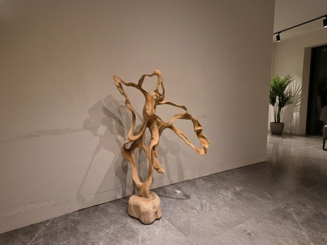 Teak Wortel Sculptuur - 80x130x40cm
