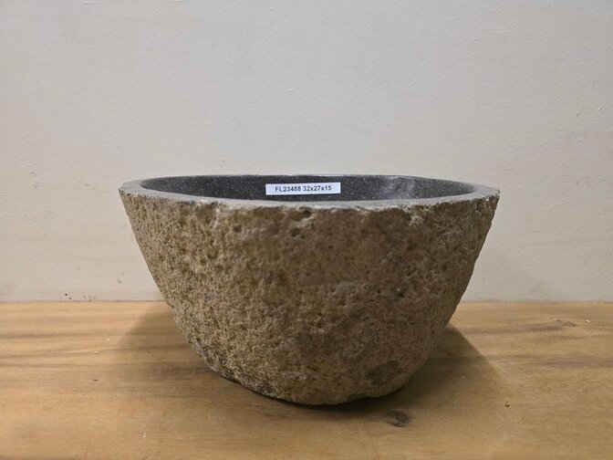 Waskom Natuursteen - 32x27x15cm - FL23488