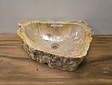 Waskom van versteend hout - 54x37x15cm - FL23519