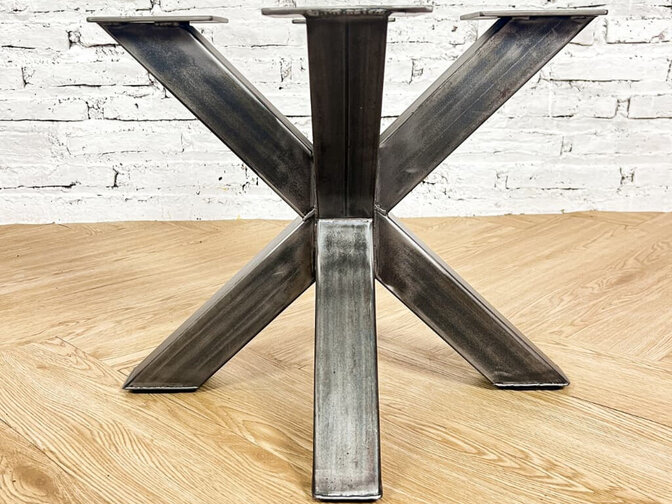 Dubbele X poot voor salontafel - Rustiek