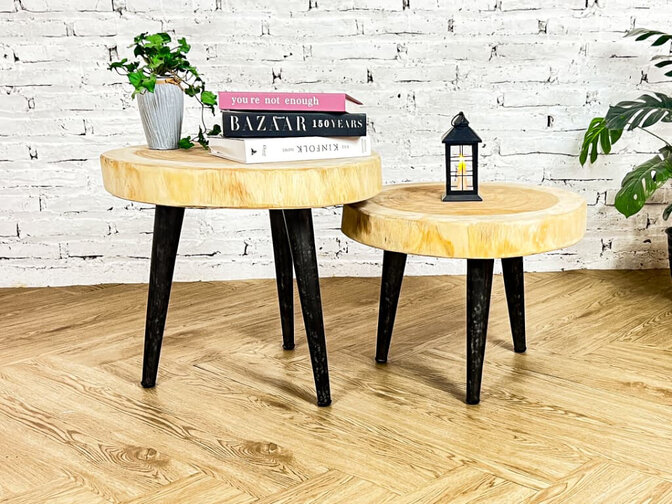 Ronde salontafelpoot - rustiek - per stuk - 40cm