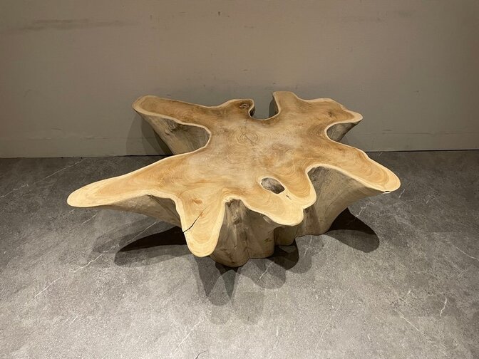 Wortelhout salontafel 110/130x43cm IJ08-2554