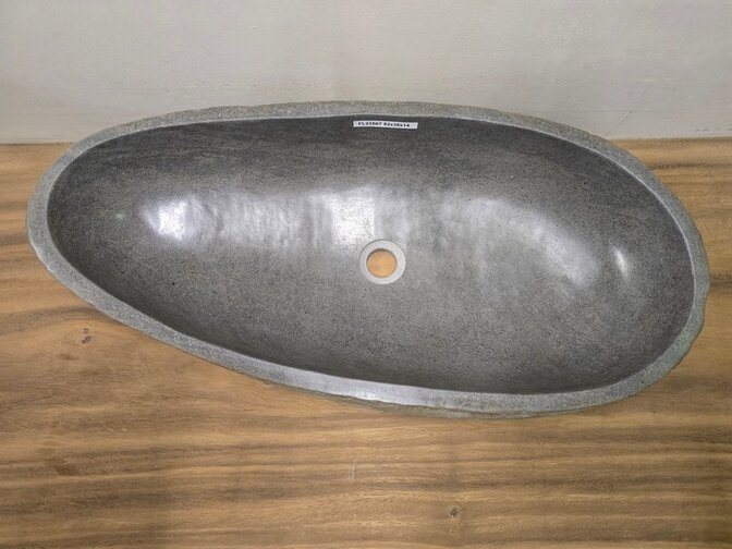 Wasbak natuursteen FL23567 - 82x38x14cm