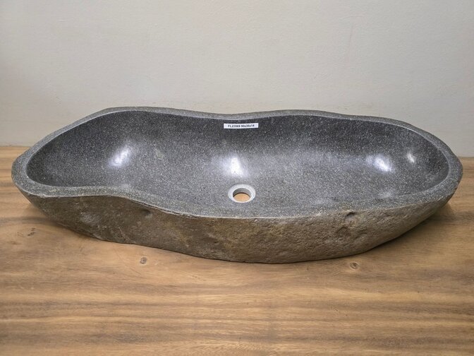 Wasbak natuursteen FL23569 - 90x36x14cm