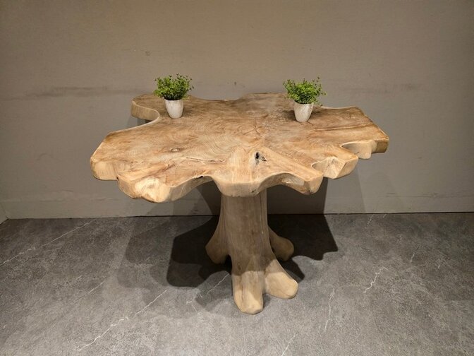 Wortelhouten eettafel 80x100x80cm - SR2584-02