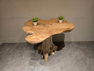 Wortelhouten eettafel 85x100x75cm - SR2584-03