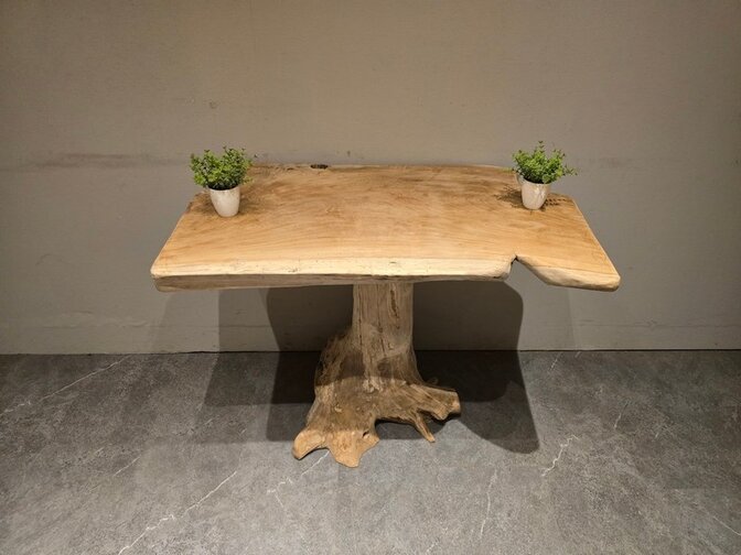 Wortelhouten eettafel 65x100x75cm - SR2584-07