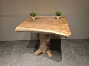 Wortelhouten eettafel 85x85x75cm - SR2584-08