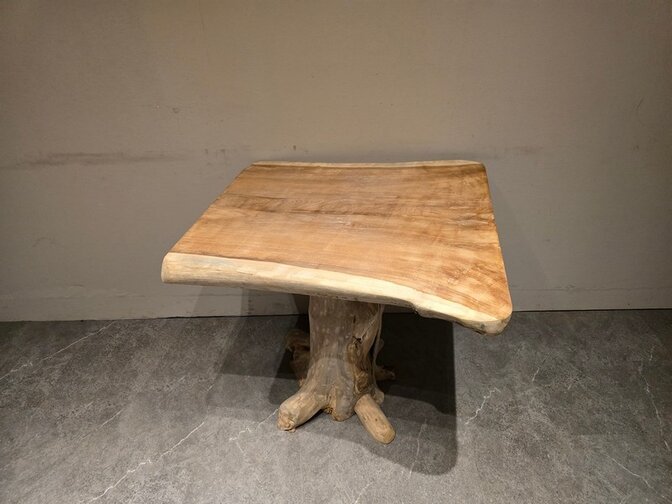 Wortelhouten eettafel 85x85x75cm - SR2584-08